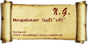 Neugebauer Győző névjegykártya
